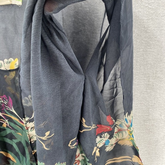 Staring at Stars Women Art To Wear Kimono Cover Up Sheer Chiffon Arm Holes Small - Picture 5 of 8